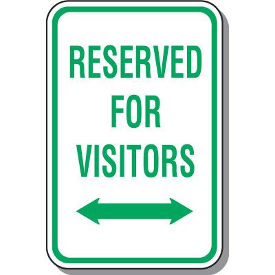 Visitor Parking Signs - Reserved For Visitors (Double Arrow)