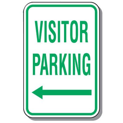 Visitor Parking Signs - Visitor Parking (Left Arrow)
