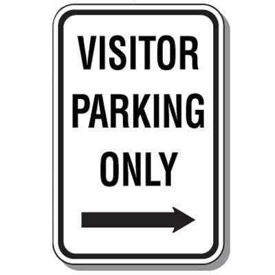 Visitor Parking Signs - Visitor Parking Only (Right Arrow)