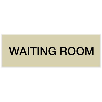 Waiting Room - Engraved Standard Worded Signs