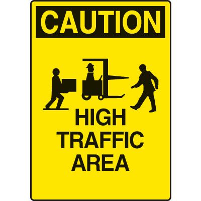 Warehouse Traffic Signs - Slow High Traffic Area