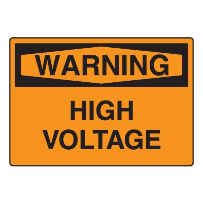 Electrical Hazard Sign - High Voltage
