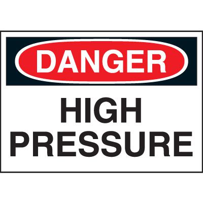 Warning Labels - High Pressure