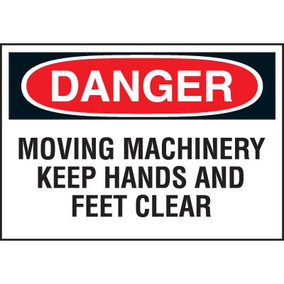Warning Labels - Moving Machinery