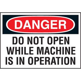 Warning Labels - Do Not Open While Machine Is In Operation