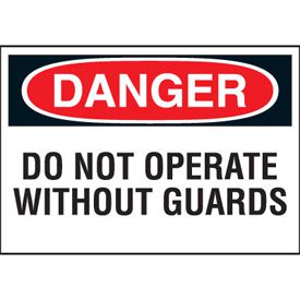 Warning Labels - Do Not Operate Without Guards