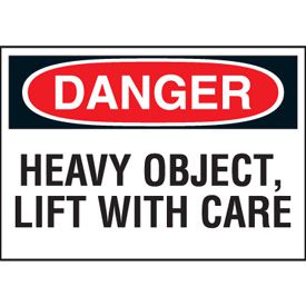 Warning Labels - Heavy Object Lift With Care