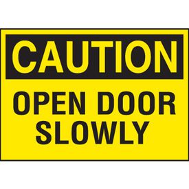 Warning Labels - Open Door Slowly