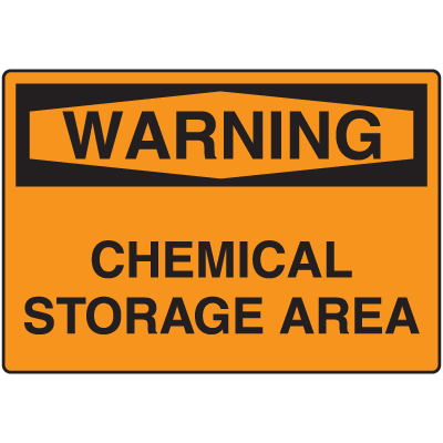 Warning Signs - Warning Chemical Storage Area