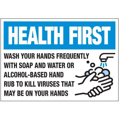Wash Hands Frequently Label