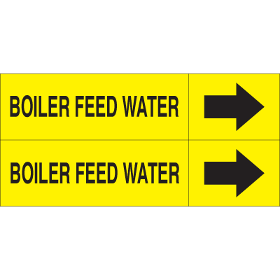 Weather-Code™ Self-Adhesive Outdoor Pipe Markers - Boiler Feed Water