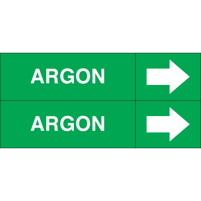 Weather-Code™ Self-Adhesive Outdoor Pipe Markers - Argon