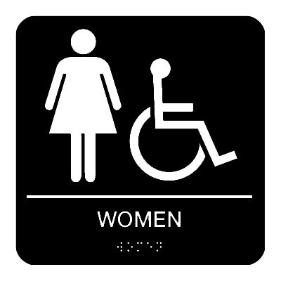 Women (Accessibility) - Braille Restroom Signs