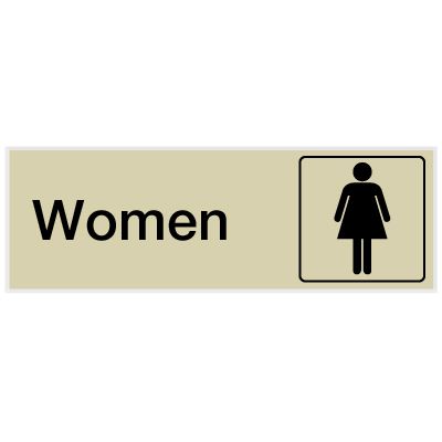 Women - Engraved Rest Room Signs