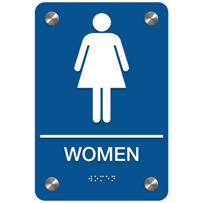 Women - Premium ADA Restroom Signs