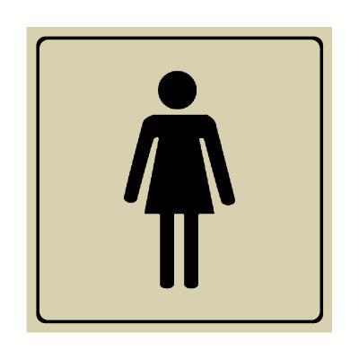Women's Restroom - Engraved Graphic Symbol Signs