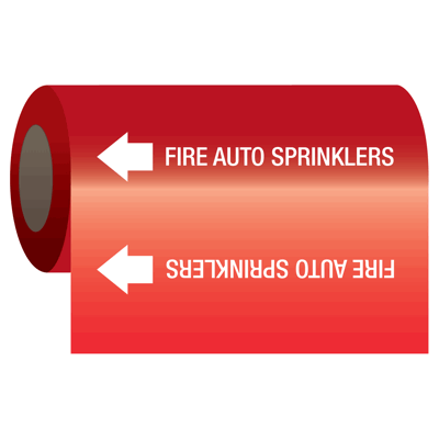 Wrap Around Adhesive Roll Markers - Fire Auto Sprinklers