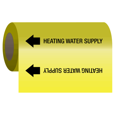 Wrap Around Adhesive Roll Markers - Heating Water Supply
