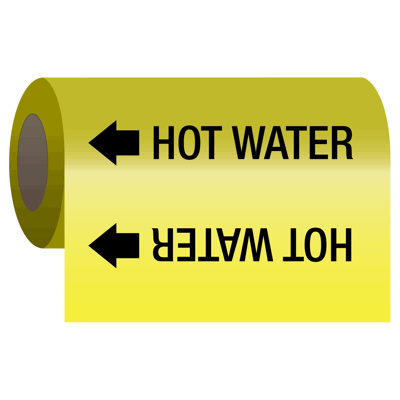 Wrap Around Adhesive Roll Markers - Hot Water