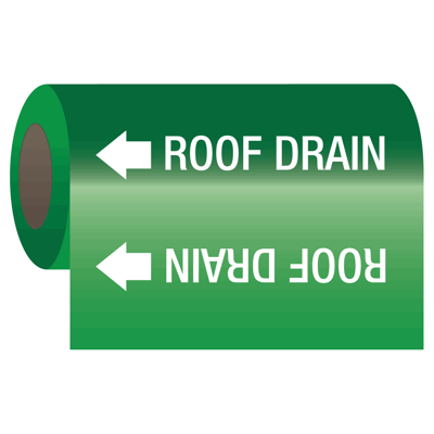 Wrap Around Adhesive Roll Markers - Roof Drain