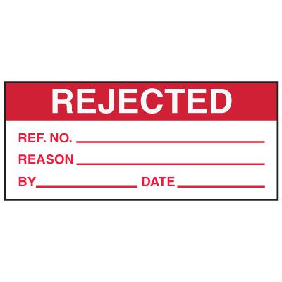 Write-On Action Labels - Rejected