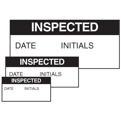 Inspected Date Initials Self Laminating Labels