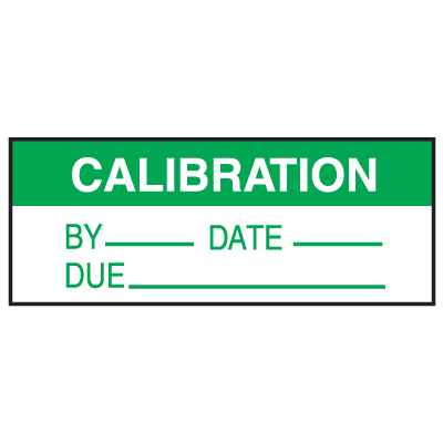 Write On Labels - Calibration By__Date__Due__