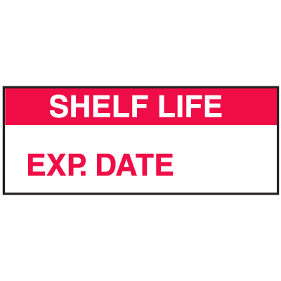 Shelf Life Exp. Date Write On Labels