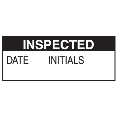 Inspected Write on Labels