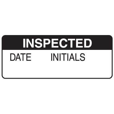 Inspected Date Initials Write On Labels On A Roll