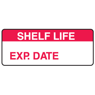 Shelf Life Exp. Date Write On Labels On A Roll