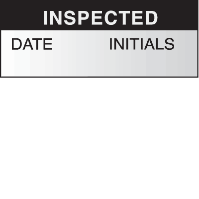 Write On Labels - Inspected Date Initials