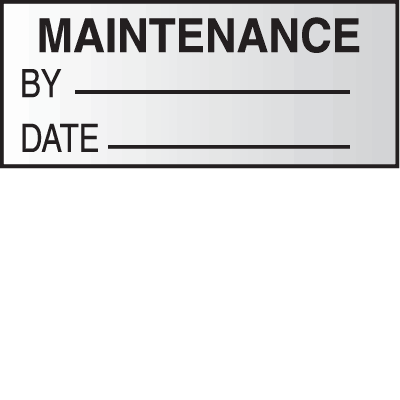 Maintenance By Date Write On Labels