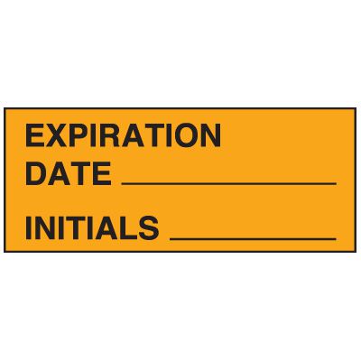 Write-On Status Roll Labels - Expiration Date ___ Initials ___