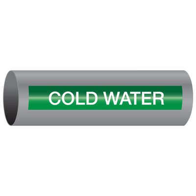 Xtreme-Code™ Self-Adhesive High Temperature Pipe Markers - Cold Water