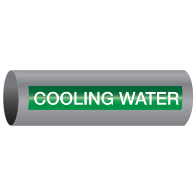 Xtreme-Code™ Self-Adhesive High Temperature Pipe Markers - Cooling Water