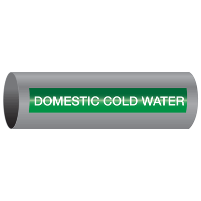 Xtreme-Code™ Self-Adhesive High Temperature Pipe Markers - Domestic Cold Water