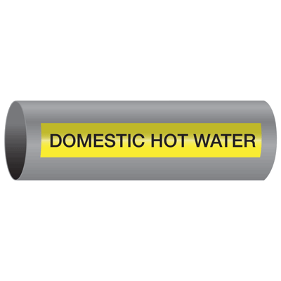 Xtreme-Code™ Self-Adhesive High Temperature Pipe Markers - Domestic Hot Water