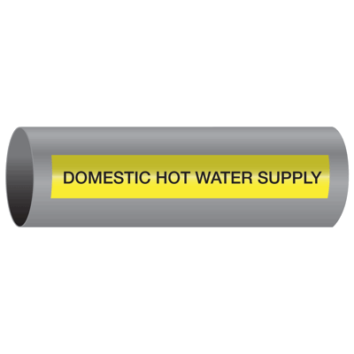 Xtreme-Code™ Self-Adhesive High Temperature Pipe Markers - Domestic Hot Water Supply