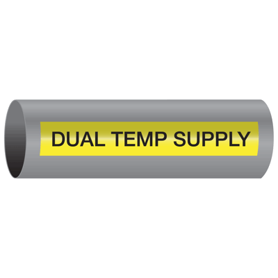 Xtreme-Code™ Self-Adhesive High Temperature Pipe Markers - Dual Temp Supply