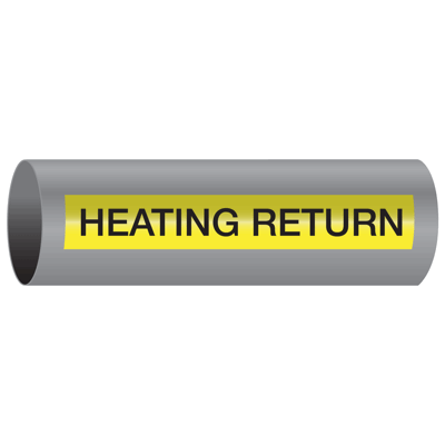 Xtreme-Code™ Self-Adhesive High Temperature Pipe Markers - Heating Return