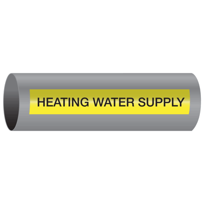 Xtreme-Code™ Self-Adhesive High Temperature Pipe Markers - Heating Water Supply