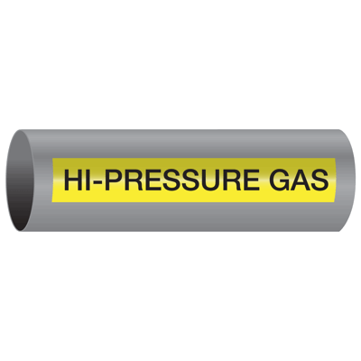 Xtreme-Code™ Self-Adhesive High Temperature Pipe Markers - Hi-Pressure Gas