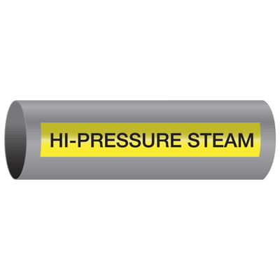 Xtreme-Code™ Self-Adhesive High Temperature Pipe Markers - Hi-Pressure Steam