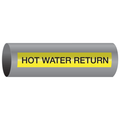 Xtreme-Code™ Self-Adhesive High Temperature Pipe Markers - Hot Water Return