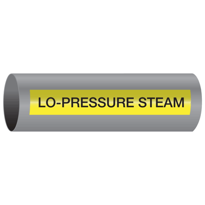 Xtreme-Code™ Self-Adhesive High Temperature Pipe Markers - Lo-Pressure Steam