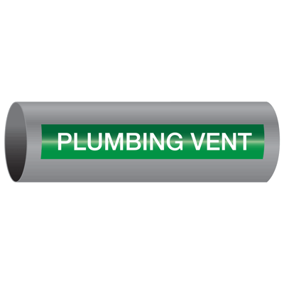 Xtreme-Code™ Self-Adhesive High Temperature Pipe Markers - Plumbing Vent