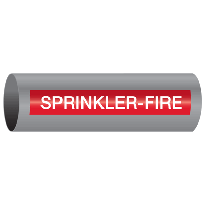 Xtreme-Code™ Self-Adhesive High Temperature Pipe Markers - Sprinkler-Fire