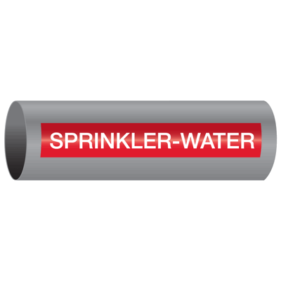 Xtreme-Code™ Self-Adhesive High Temperature Pipe Markers - Sprinkler-Water