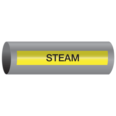 Xtreme-Code™ Self-Adhesive High Temperature Pipe Markers - Steam